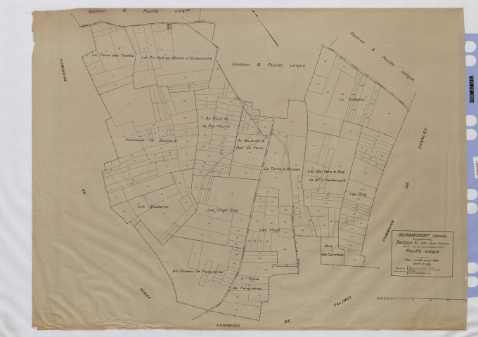 Plan du cadastre rénové - Ochancourt : section C