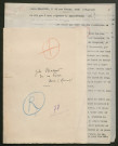 Témoignage de Brasseur, Jules (Maréchal des logis) et correspondance avec Jacques Péricard