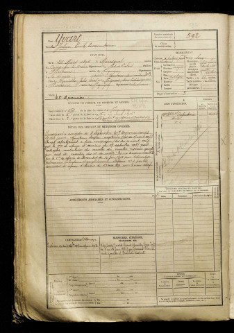 Yvart, Julien Emile Emmanuel, né le 26 mars 1896 à Maresquel-Ecquemicourt (Pas-de-Calais), classe 1916, matricule n° 592, Bureau de recrutement d'Amiens