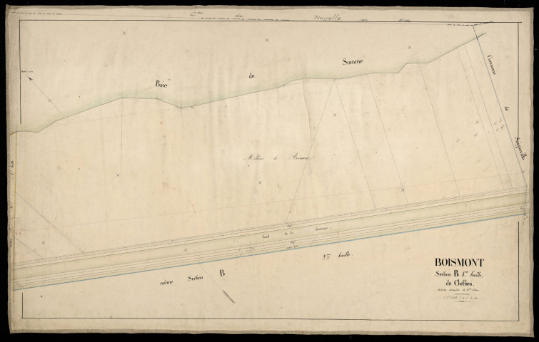 Plan du cadastre napoléonien - Boismont : Chef-lieu (Le), B1