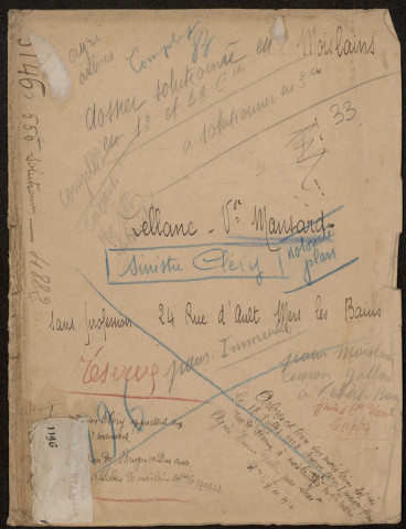 Cléry-sur-Somme. Demande d'indemnisation des dommages de guerre : dossier Mansard-Leblanc