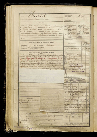 Picard, Edouard Lucien, né le 16 février 1895 à Fontaine-sur-Somme (Somme), classe 1915, matricule n° 570, Bureau de recrutement d'Abbeville