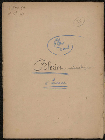 Péronne. Demande d'indemnisation des dommages de guerre : dossier Blériot
