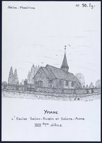 Ymare (Seine-Maritime) : église Saint-Aubin et Sainte-Anne - (Reproduction interdite sans autorisation - © Claude Piette)