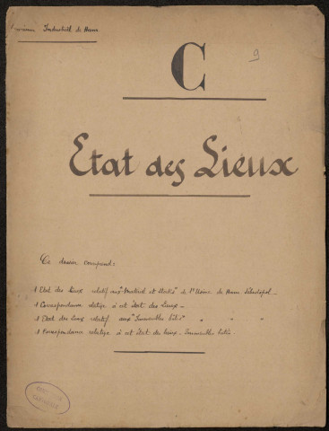 Ham. Demande d'indemnisation des dommages de guerre : dossier Omnium industriel de Ham