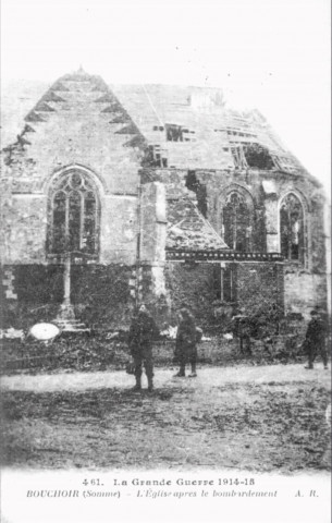 L'église après le bombardement