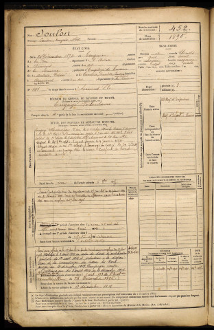 Soulon, Lucien Eugène Noël, né le 25 décembre 1872 à Tergnier (Aisne), classe 1892, matricule n° 452, Bureau de recrutement d'Amiens
