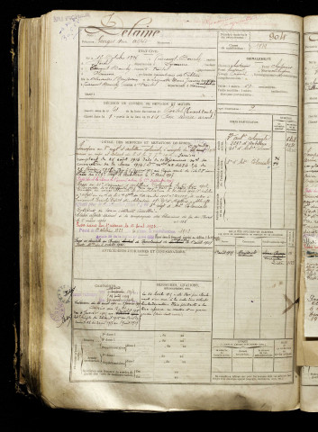 Delaine, Georges Henri Alfred, né le 12 octobre 1894 à Tincourt-Boucly (Somme), classe 1914, matricule n° 904, Bureau de recrutement de Péronne