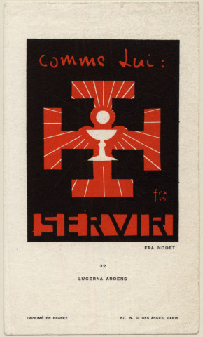 Croix potencée avec calice et hostile