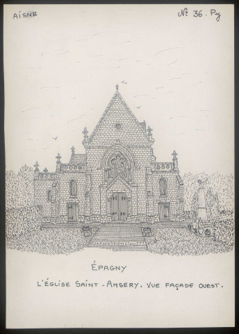 Epagny (Aisne) : église Saint-Ansery - (Reproduction interdite sans autorisation - © Claude Piette)