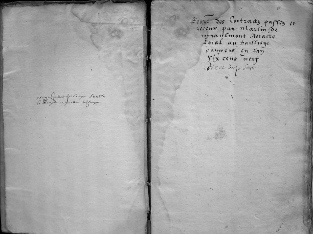 Etude de Me Martin Miraulmont à Amiens (étude n°21). Minutes des années 1609-1612