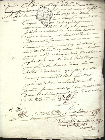 Etude de Me Nicolas Beaudelocque à Amiens (étude n°16). Minutes de l'année 1772