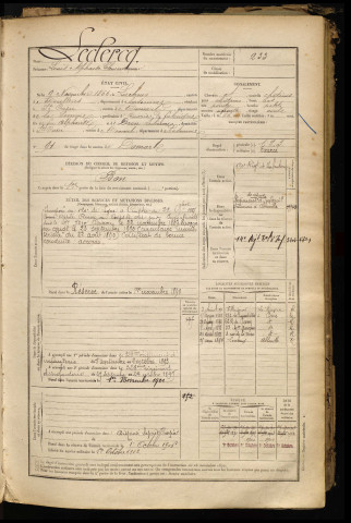 Leclercq, Louis Alphonse Clément, né le 09 novembre 1866 à Lucheux (Somme), classe 1886, matricule n° 233, Bureau de recrutement d'Abbeville