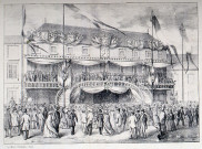 Façade principale de l'exposition de Montdidier 1865