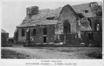 Bouchoir. Guerre 1914-1915 - L'Eglise façade sud