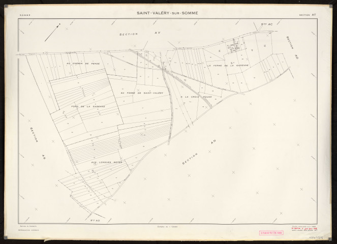Plan du cadastre rénové - Saint-Valery-Sur-Somme : section AT
