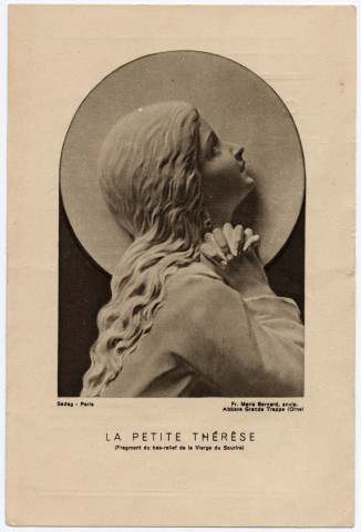 La Petite Thérèse (Fragment du bas-relief de la Vierge du Sourire)