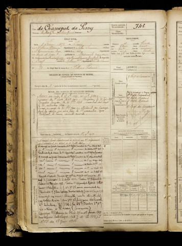De Chassepot De Pissy, Adalbert François Marie Thimolin, né le 03 février 1876 à Pissy (Somme), classe 1896, matricule n° 742, Bureau de recrutement d'Amiens