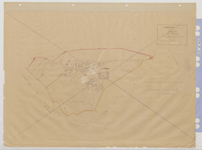 Plan du cadastre rénové - Coigneux : section B2