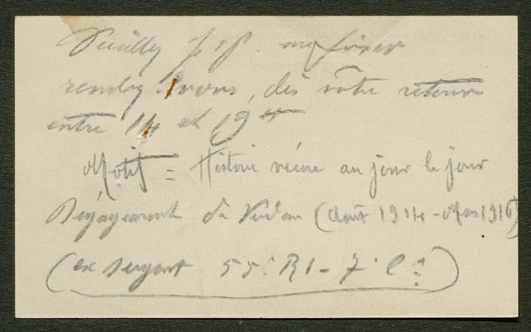 Témoignage de Laurent-Bruzy, J. (Sergent fourrier) et correspondance avec Jacques Péricard