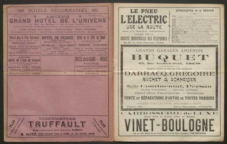 Automobile-club de Picardie et de l'Aisne. Revue mensuelle, 5e année, juillet 1909
