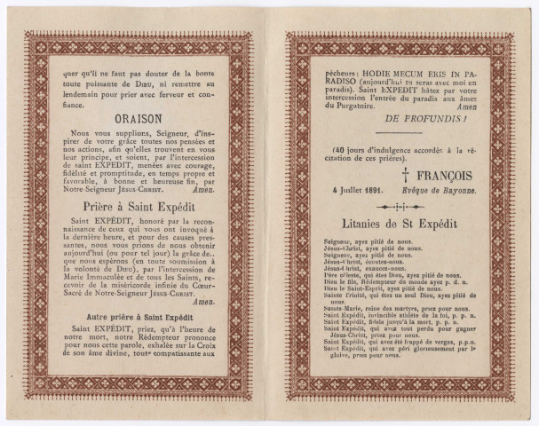 Deo Soli Gloria. Saint Expédit, chef de la légion romaine, martyrisé sous Dioclécien, IVe siècle