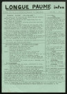 Longue Paume Infos (numéro 3), bulletin officiel de la Fédération Française de Longue Paume