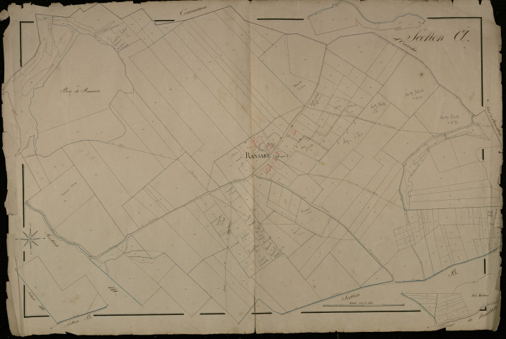 Plan du cadastre napoléonien - Doullens : Ransart, A