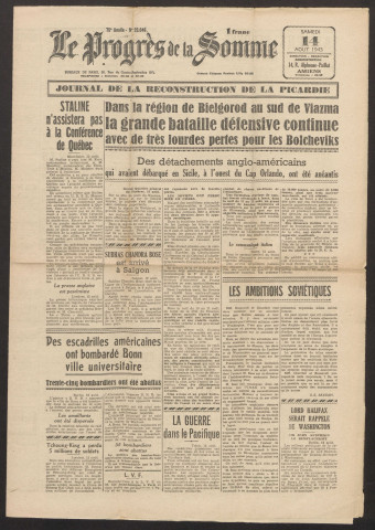 Le Progrès de la Somme, numéro 23046, 14 août 1943