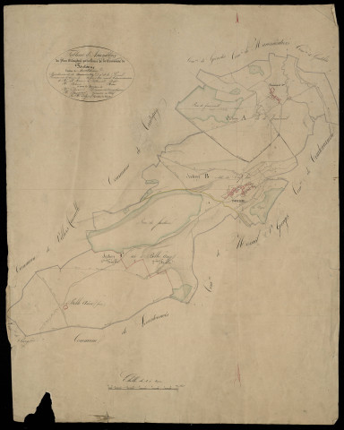 Plan du cadastre napoléonien - Fontaine-sous-Montdidier (Fontaine) : tableau d'assemblage