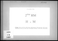 Table alphabétique du contingent 1940 - lettres H à M : bureaux de recrutement de la Deuxième Région Militaire (Départements du Nord, du Pas de Calais, de l'Aisne, de l'Oise, de la Somme, de l'Eure et de la Seine-Maritime)