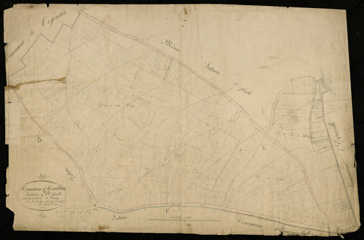 Plan du cadastre napoléonien - Hombleux : Plaine de Canizy (La), B1