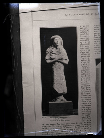 Statuette funéraire de prêtre. Calcaire égyptien (collection de M. Albert Maignan)