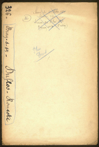 Bray-sur-Somme. Demande d'indemnisation des dommages de guerre : dossier Duflos-Roueste