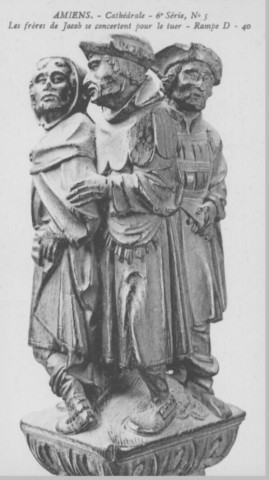 Cathédrale - Stalles du Choeur - 6è série, n° 5 - Les frères de Jacob se concertent pour le tuer - Rampe D - 40