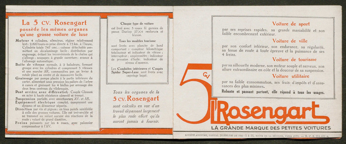 Publicités automobiles : Rosengart