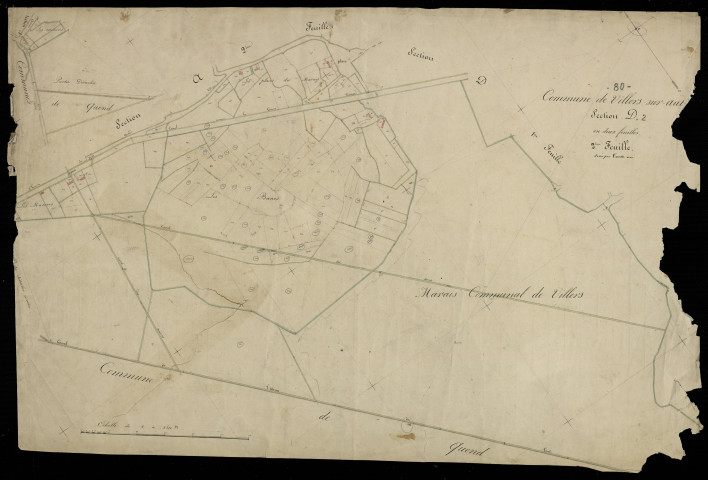 Plan du cadastre napoléonien - Villers-sur-Authie (Villers-sur-Authie) : D2