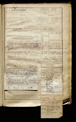 Huyge, Auguste, né le 15 décembre 1889 à Paris 13e Arrondissement (Paris), classe 1909, matricule n° 337, Bureau de recrutement d'Abbeville