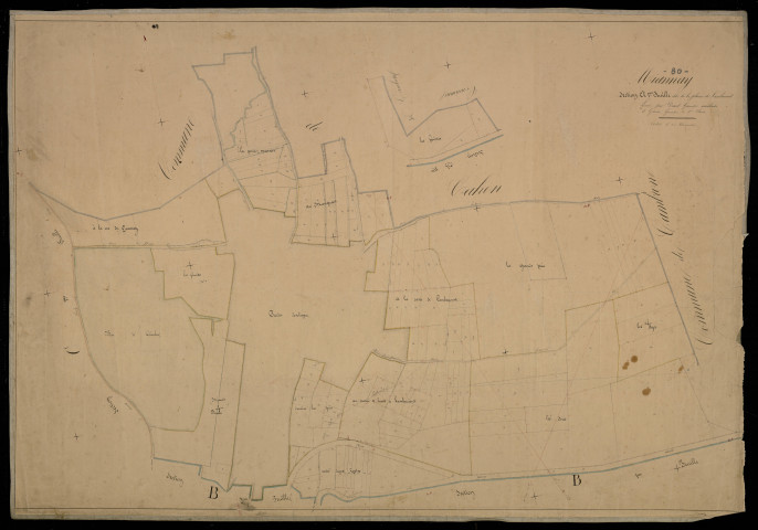 Plan du cadastre napoléonien - Mainnay (Miannay) : Plaine de Lambercourt (La), A1