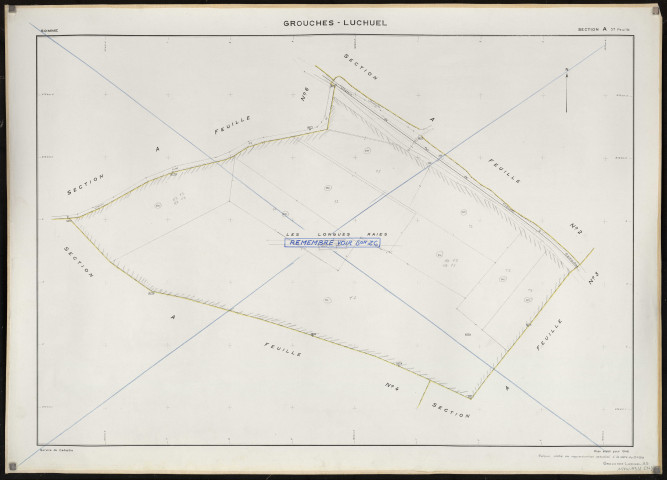 Plan du cadastre rénové - Grouches-Luchuel : section A5