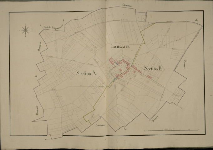 Plan du cadastre napoléonien - Chavatte (La) (Lachavatte) : A et B