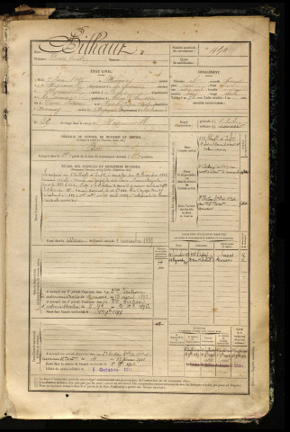 Bilhaut, Pierre Emile, né le 07 juin 1865 à Miannay (Somme), classe 1885, matricule n° 490, Bureau de recrutement d'Abbeville