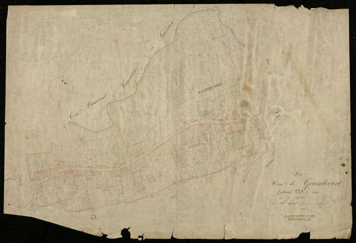 Plan du cadastre napoléonien - Grandcourt : Chef-lieu (Le), A2