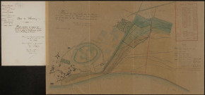 Extrait du plan de la baie de Somme pour être annexé au rapport en date de ce jour sur la demande de M. Houdant, propriétaire à Saint-Valery, le 1er février 1870.