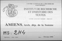 Cartulaire de l'Abbaye de Saint-Martin-aux-Jumeaux d'Amiens