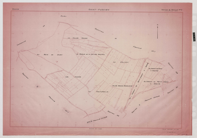 Plan du cadastre rénové - Saint-Fuscien : section Q2