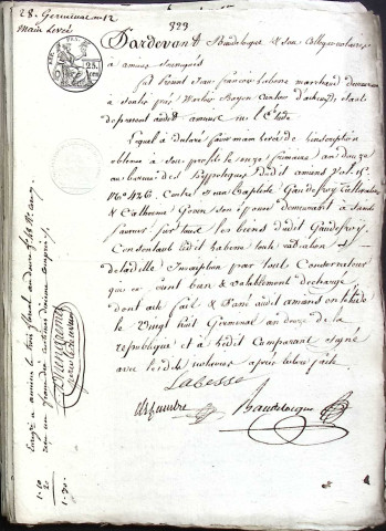 Etude de Me Nicolas Beaudelocque à Amiens (étude n°16). Minutes de l'année 1804