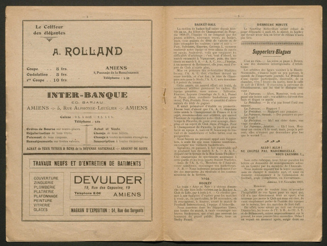 Bulletin mensuel de l'amicale des supporters de l'Amiens Athlétic Club, numéro 4