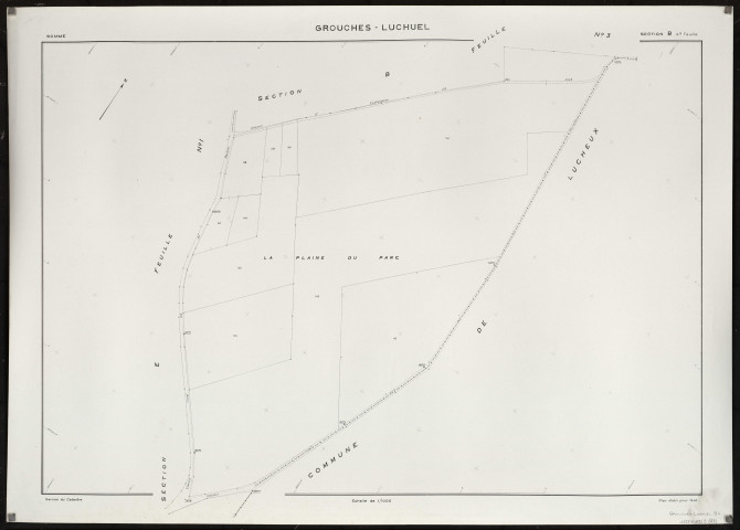 Plan du cadastre rénové - Grouches-Luchuel : section B4