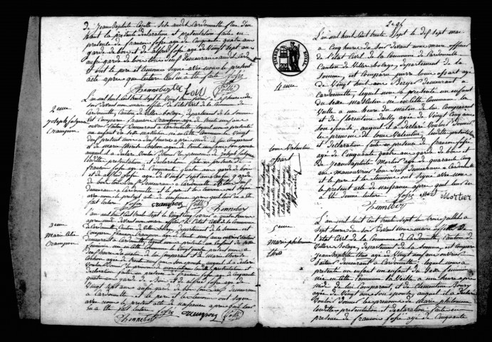 Cardonnette : naissances, mariages, décès